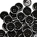 GANSSIA 13/16 Inch (20mm) Black Color Buttons Sewing Flatback Button Round Resin DIY Craft Pack of 80 PCS