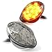 Astra Depot Motorcycle Flush Mount LED Smoke Turn Signals Compatible with Honda CBR 1000 1000RR 600 600 F4i Shadow 500 700 CB 750 Magna Silver Wing GL650 Rebel Nighthawk