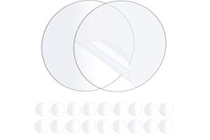 ZOMPAGO 20PCS Heavy Duty Double Sided Adhesive Mounting Circle Tape- Waterproof,Strong Adhesive,Clear, High Strength,Residue- Glue Sticks,Free Removability for Hanging,Waterproof Adhesive for Shower