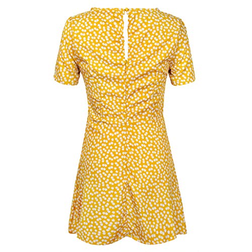 Women Sexy Mini Dresses,Lady Boho Short Sleeves V-Neck Short Dresses Beach Sun Dresses Club Dresses Summer Dresses