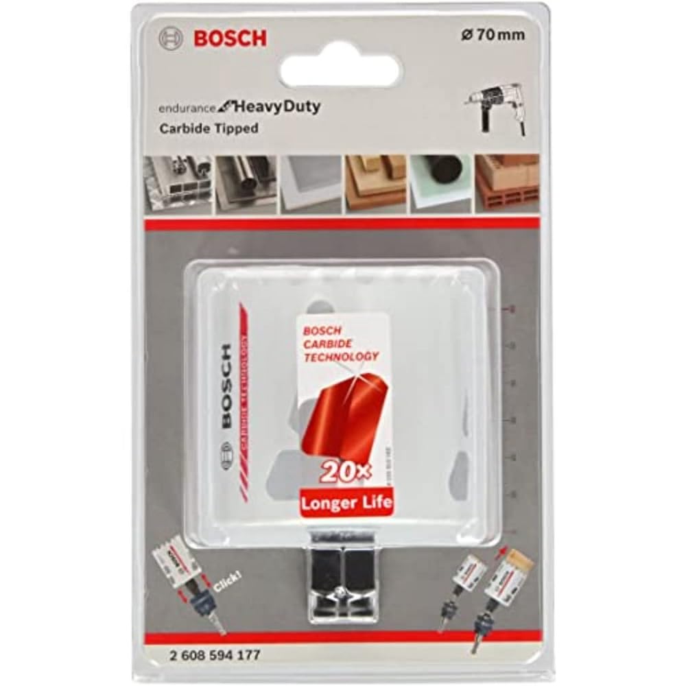 Bosch Professional Tungsten Carbide Hole Saw Endurance for Heavy Duty (Ø 70 mm, Drill accessories)