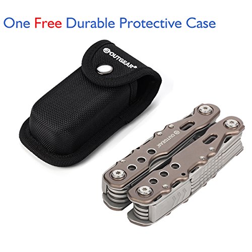 OutGear 13in1 Tactical MultiTool, Stainless Steel Springloaded