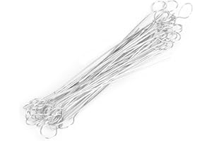 50pcs Nichrome Tips Inoculating Loop Reusable Inoculating Loop Holders for Laboratory(5mm)