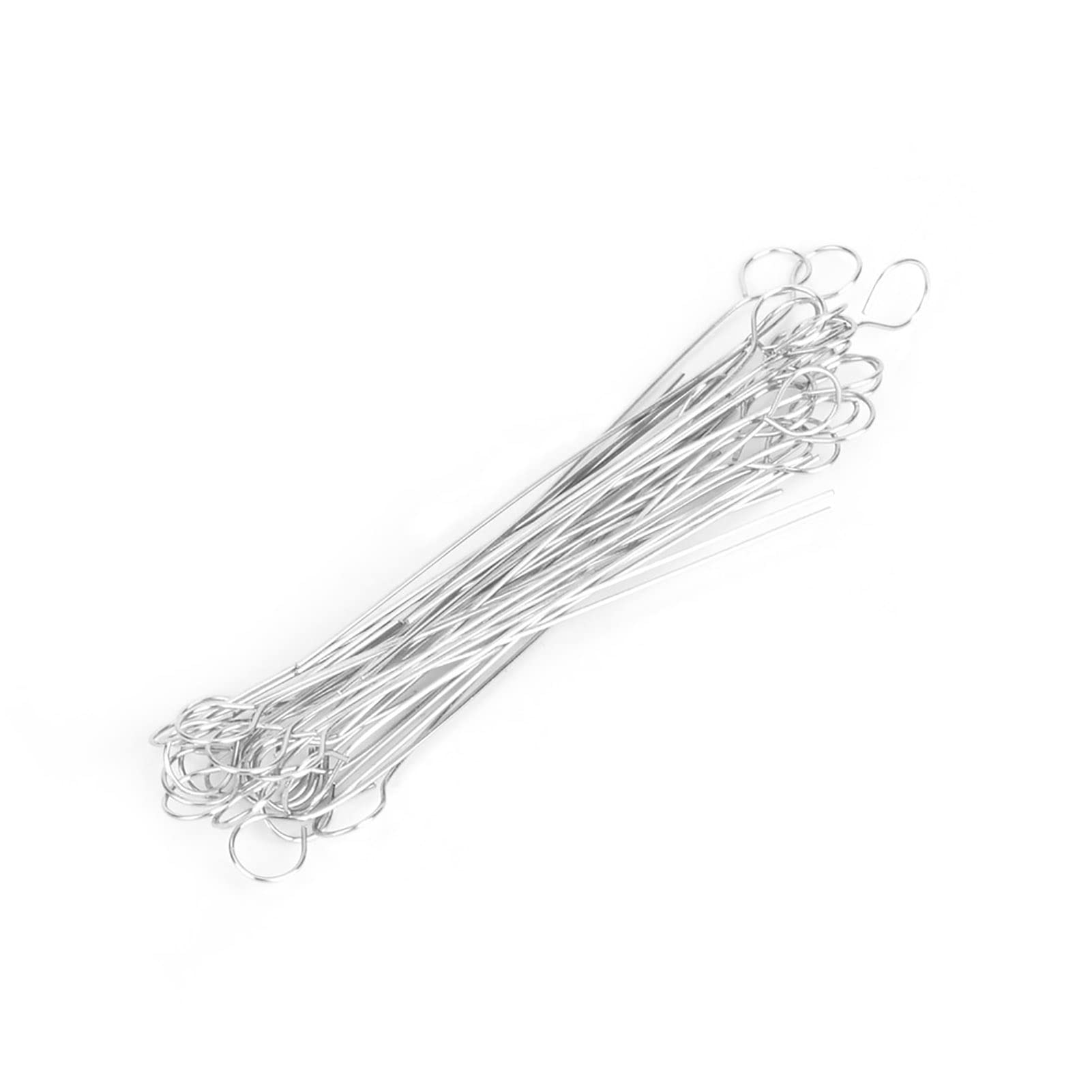 50pcs Laboratory Inoculation Loop Kit Nickel-Chromium Wire Bacterial Inoculating Loop Sterilizing Inoculating Loop for Laboratory(5mm)