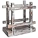 MyGift Farmhouse Rustic Torched Wood Napkin Holder for Table with Cross-Corner Design
