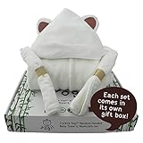 Hooded Baby Towel & Washcloth Set, The Original Yogii (Brown Ear) | 3-Piece Bath Set | 100% Bamboo | 600GSM Extra-Thick | For Infant, Toddler, and Newborn Kids | Boys and Girls at the Beach or Pool