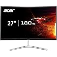 Acer Nitro 27" WQHD 2560 x 1440 1500R Curved PC Gaming Monitor | AMD FreeSync Premium | 180Hz Refresh | 1ms VRB | VESA Mountable | HDR10 | 1 x Display Port 1.2 & 2 x HDMI 2.0 | EDA270U Pbmiipx