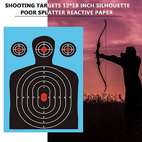 Water-chestnut 10pack Shooting Targets 1218 inch Silhouette Poor Splatter Reactive Paper - Thumbnail 3