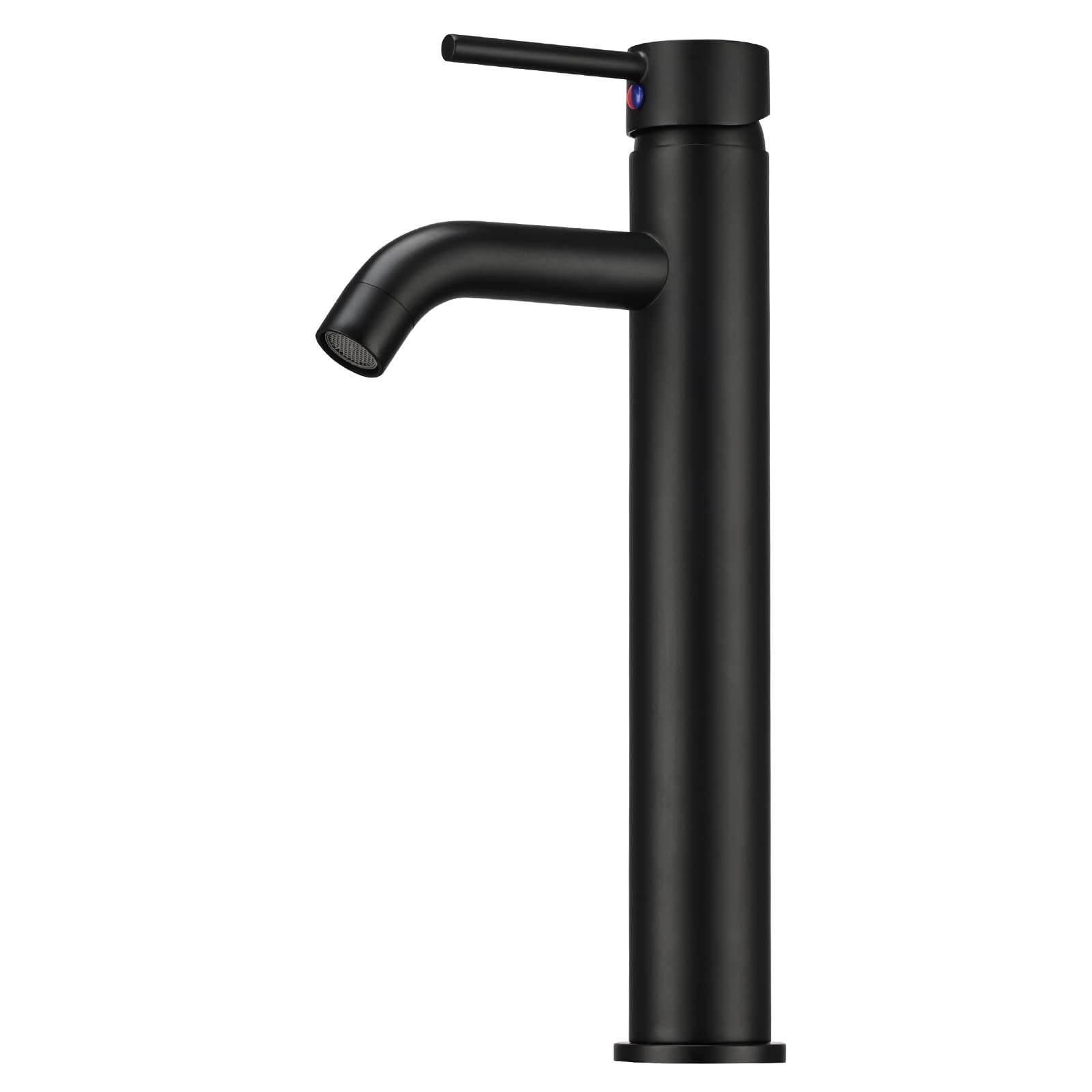 Black Bathroom Taps Tall Basin Taps Mono Countertop Sink Tap, Single Lever High Rise Bathroom Sink Tap Mixers, Modern Stainless Steel Monobloc High Basin Mixer Faucet