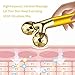 24K Beauty Bar Golden Face Massager - 3D Roller Electric Sonic Energy Beauty Bar and “T” Shape Face Massager Kit. Anti-Aging/Wrinkles, Instant Face Lift, Skin Tightening