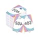 Live Sale Plastic Tags, 001-999 Number Series, Reusable Normal and Reverse Mirror Image Hanger Cards, Select a Set of 100 Numbers, (401-500)