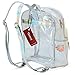 Zicac Girls' Transparent Laser Sequins Backpack Children Bookbag School Daypack Satchel Shoulder Handbag (Silver)