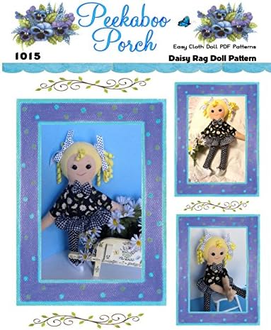 Daisy 18" Easy Cloth Rag Doll PDF Doll Pattern - Easy PDF Sewing Patterns for Beginners by Peekaboo Porch - PATTERN ONLY - Not a Finished Doll