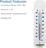 Thermometer World Accurate Indoor Outdoor Room Thermometer Blue view 7