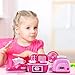 FUN LITTLE TOYS Play Kitchen for Kids, Pretend Kitchen Toy Set for Girls Toddlers Includes Stove, Juice Extractor, Toaster, Mini Fan with Light and Sound 6 Batteries Included
