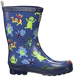 Hatley Boy's Rain Boot, Creepy Cryptids, 7 Toddler