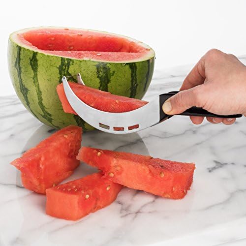 Watermelon Slicer- Multipurpose Cutter Corer Server Stainless Steel Tong- Kid Friendly- Works Perfectly With Melons Handy Stainless Steel Utensil by"CoreBranz"