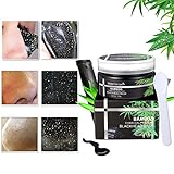 LuckyFine Bamboo charcoal peel-off blackhead mask- Purifying Quality Black Pore Removal Peel off Strip Charcoal Mask for Face Nose