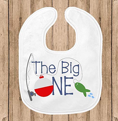 The Big One Baby Bib for Boys, 1st Birthday Party Smash Cake Bib, Fishing Theme Party, Fishing Theme Bib