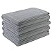 POLYTE Microfiber Quick Dry Lint Free Bath Towel, 57 x 30 in, Pack of 4 (Gray)