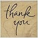 Inkadinkado Wood Stamp for Thank You Cards, 1.75'' W x 1.75'' L