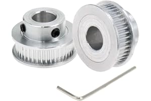 LC LICTOP GT2 10mm Bore 40 Teeth Pulley, 2Pcs 6mm Band Width Synchronous Wheel, Aluminum Alloy, 2GT Timing Belt Pulley for 3D Printer CNC Milling Machine Rubber Belt us