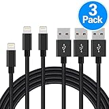 Afaston Lightning Cable / iPhone Charging Charger Cable 3pack (3ft), MFi Certified for iPhone X / 8 / 8 Plus / 7 / 7 Plus / 6 / 6 Plus / 5S