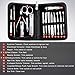 Familife F02 Manicure Set, Pedicure Kit 13pcs Nail Clipper Set Professional Grooming Kit Stainless Steel Portable Travel Nail Kit for Women and Men Black