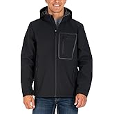 Gerry Men’s Softshell Jacket – Water & Wind Resistant, Adjustable Hood & Cuffs, Heavyweight Outdoor Coat