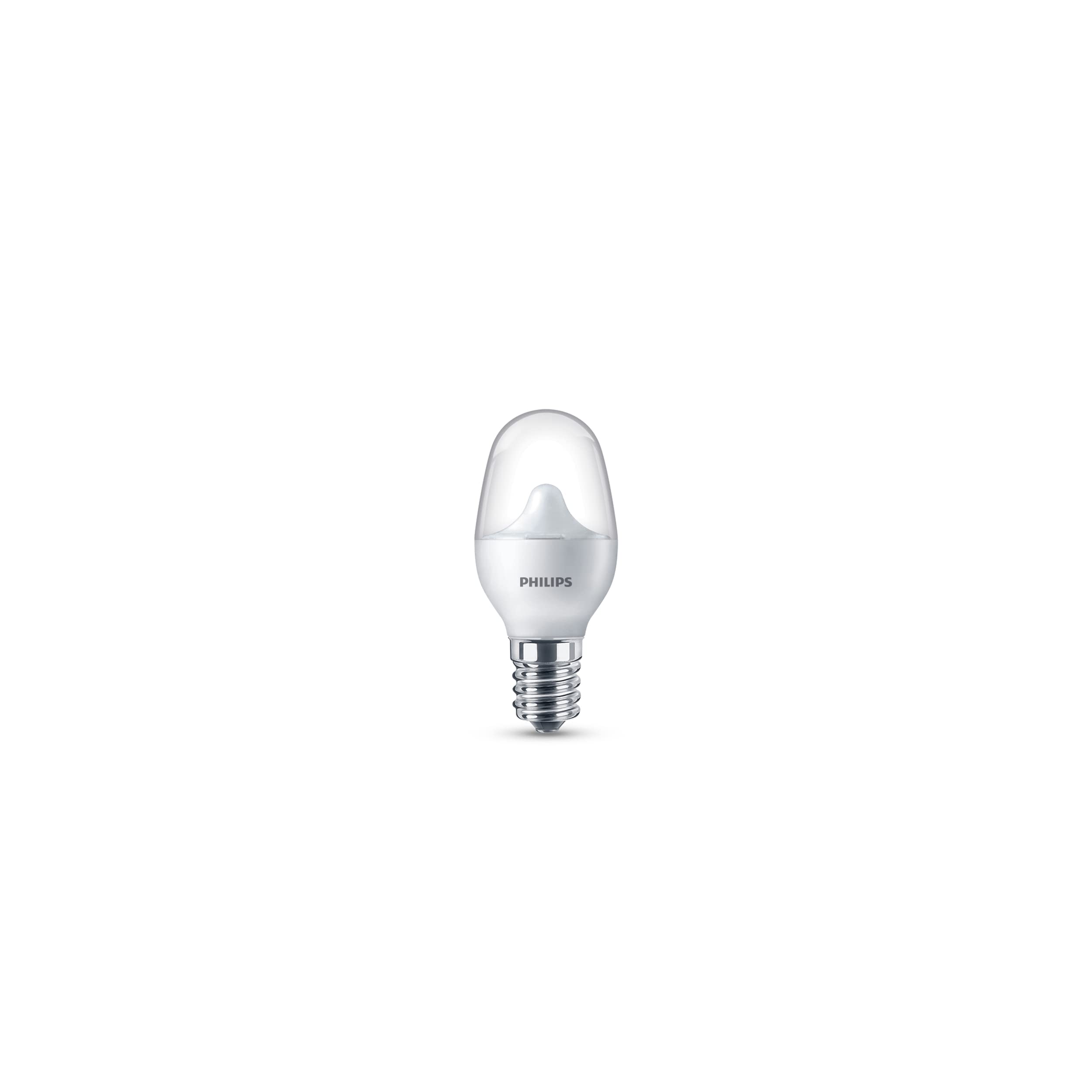 PHILIPS LED Frosted Flicker-Free C7 Night Light Bulb Non-Dimmable, EyeComfort Technology, 30 Lumen, Soft White Light (2700K), .05W=7W, E12 Base, (574038), 2 Count (Pack of 1)