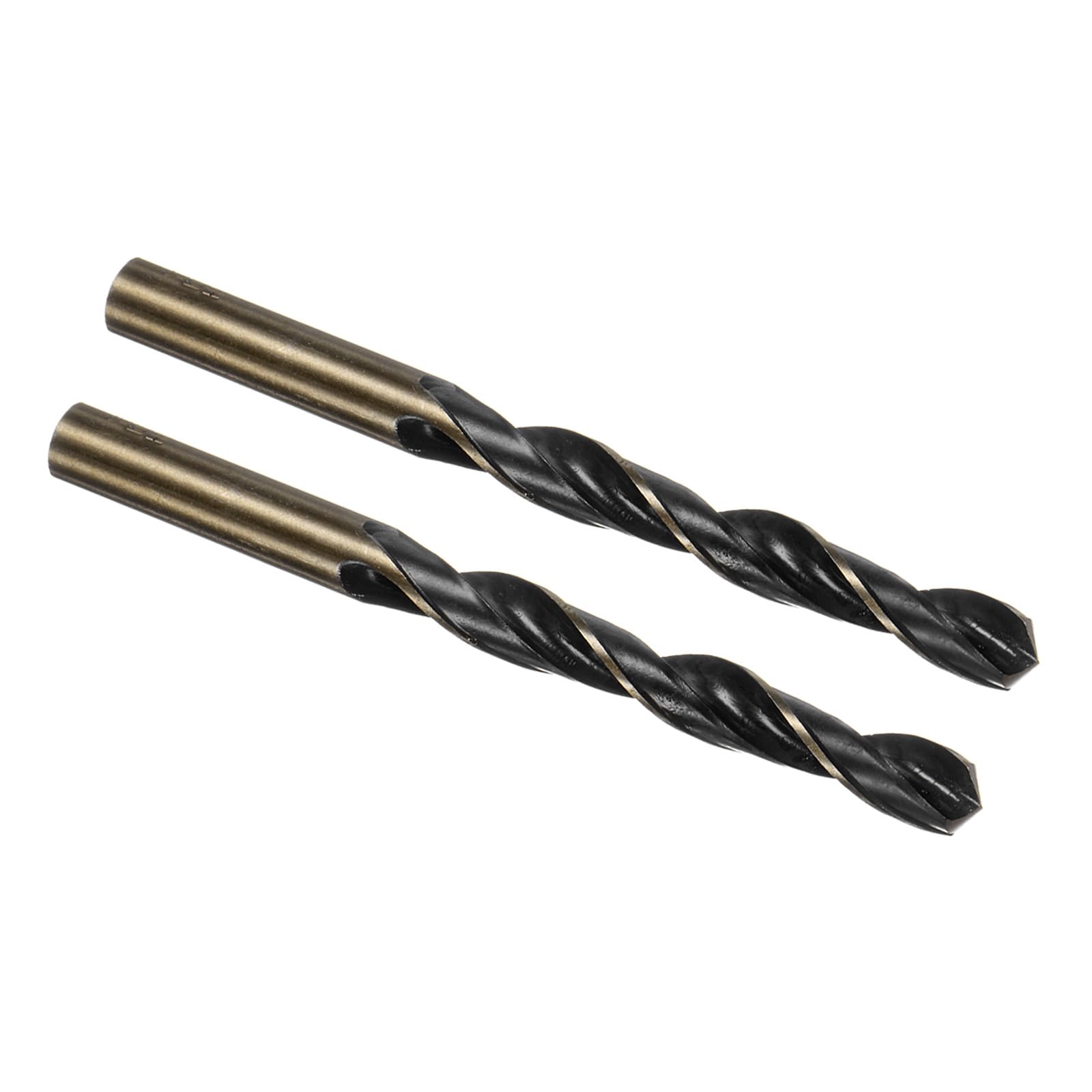 Kozelo 2PCS Twist Drill Bit - [10.5mm / 0.4"] Titanium & Nitride Coated High-Speed Steel Round Shank Jobber Bit Set Black Gold for Metal Wood Plastic Steel Use, 83mm / 3.3" Blade Length