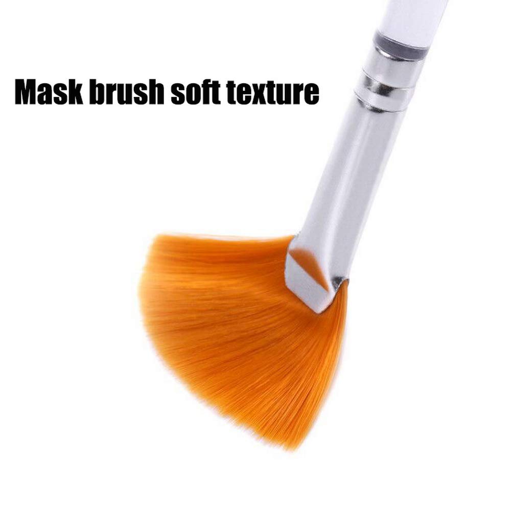 4 Pcs Facial Brushes Fan Mask Brush,Soft Applicator Brushes Makeup Tools for Peel Mask Makeup: Beauty