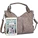 Handbags for Women WISHESGEM Large Capacity Ladies Hobo Purses Top Handle PU Leather Shoulder Bags Grey Brown