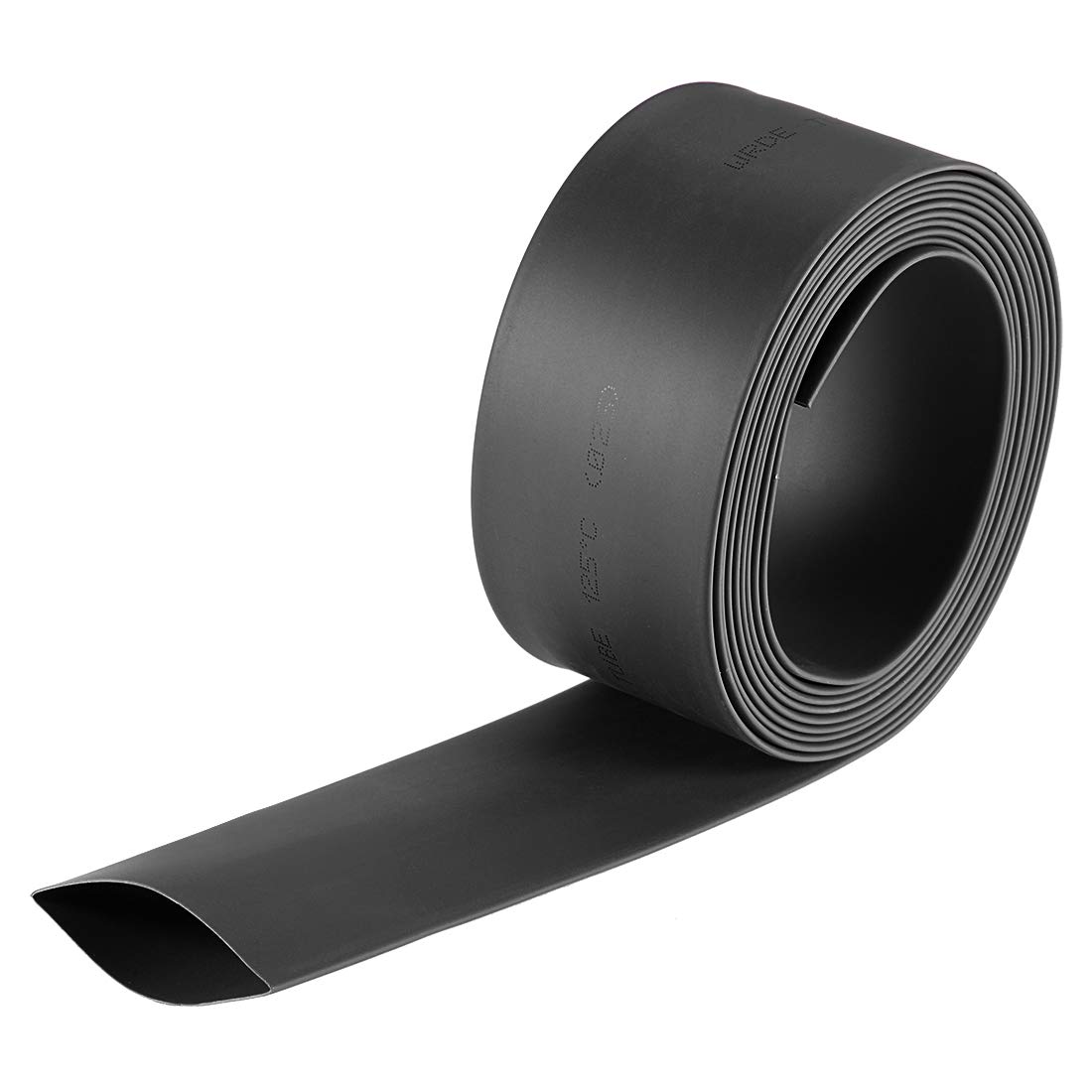 sourcing map Heat Shrink Tubing, 41mm Flat Width 25mm Dia 2:1 rate Shrinkable Tube Cable Sleeve 2m - Black — image 1