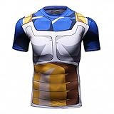Red Plume Men's 3D Compression Shirt Skin Tight Anime Printing Short Sleeve (L, Anime)