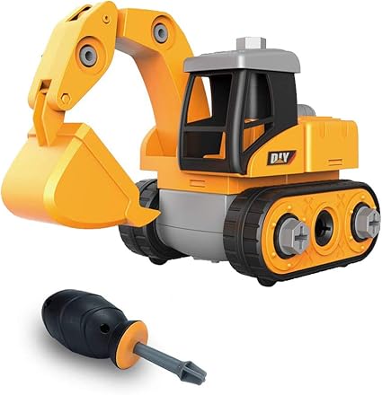 orange excavator toy