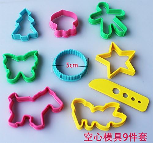creative play dough clay color mold 3D plasticine model toy, 9 pack