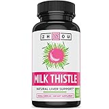 Milk Thistle Standardized Silymarin Extract for Maximum Liver Support - Detox, Cleanse & Maintain Your Liver - Extract & Seed Complex - 60 Tablets
