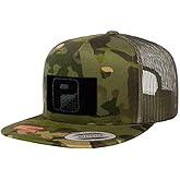 Pull Patch Hat Snapback Trucker Cap Surface to Attach Patches Camo