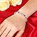 EleQueen 925 Sterling Silver Round CZ Moon Star Link Bracelet Chain for Women, 6.9