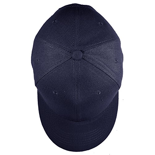 TZ Promise 12 Pack Wholesale Unisex Plain Solid Color Adjustable Baseball Caps Hats (Navy Blue)