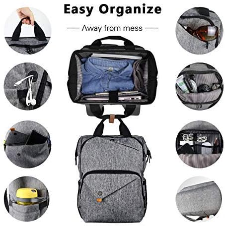 Hap Tim Laptop Backpack 15.6/14/13.3 Inch Laptop Bag Travel Backpack for Women/Men Waterproof School Computer Bag Large Capacity Bookbag for College/Travel/Business (7651EU-DG) - Image 3