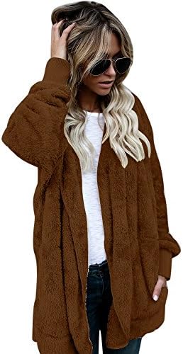 Liraly Womens Coats Winter Womens Coats,Fashion Hooded Long Coat Jacket Hoodies Parka Outwear Cardigan Coat (US-10 /CN-XL, Brown)