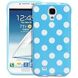 Galaxy S4 Case - Fosmon DURA Series SLIM-Fit Case Protective Skin Cover for Samsung Galaxy S4 IV / I9500 - Polka Dots (Blue)
