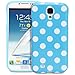 Galaxy S4 Case - Fosmon DURA Series SLIM-Fit Case Protective Skin Cover for Samsung Galaxy S4 IV / I9500 - Polka Dots (Blue)