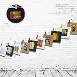 Sunflower@ DIY Paper Photo Frame with Mini Clothespins and Rope (Multi-color(Classic))