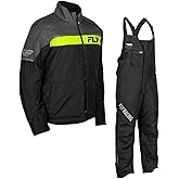 Fly Racing Aurora Men's Snow Jacket and Bib Set - Waterproof Windproof Tech, Insulated Snow Suit, Snowmobile, Ski Bibs
