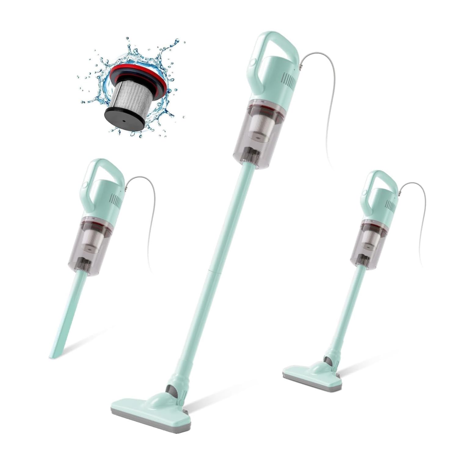 Photo 1 of KEROMEE Stick Vacuum Cleaner, Corded Handheld Vacuum Cleaner Mini Electric Broom for Pet Hair Hardwood Floor Cat Litter Cleaning (13ft-Cord)