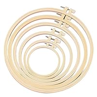 Nuberlic Embroidery Hoops Cross Stitch Hoop 6 Pack Plastic Round Circle Hoop Rings for Embroidery Cross Stitch Crafts, 4 Inch to 11 Inch