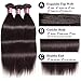 UNice Hair Brazilian Straight Hair 3 Bundles Hair Weft 100% Unprocessed Virgin Human Hair Extensions Weave Natural Color (18 20 22inch)